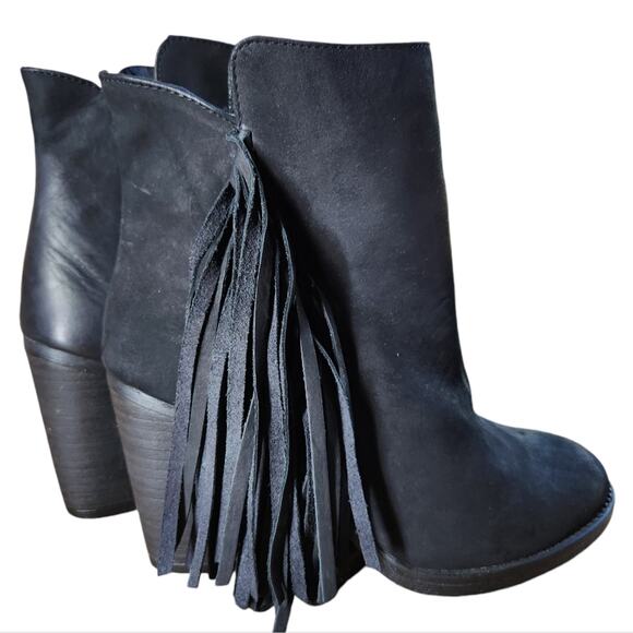Steve Madden Woodstock Boots black fringe size 7 - Picture 3 of 10